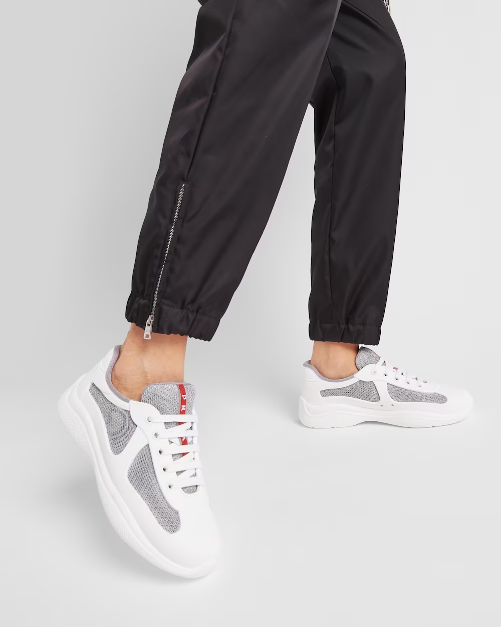 Prada America's Cup Soft rubber and bike fabric sneakers